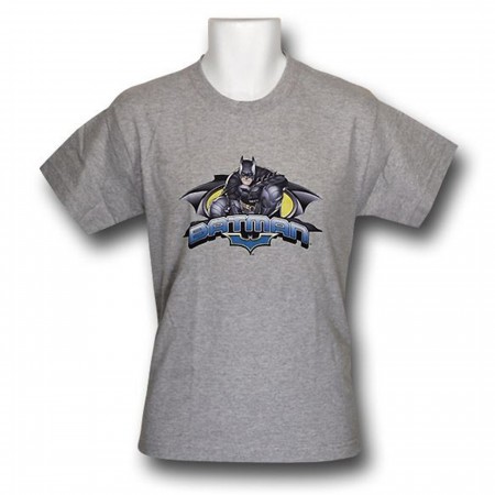 Batman Dark Knight Kids/Youth T-Shirt Crouched Knight