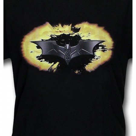 Batman Dark Knight Kids/Youth T-Shirt Explosion Symbol