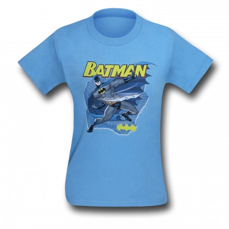 Batman Youth Taste the Metal Light Blue T-Shirt