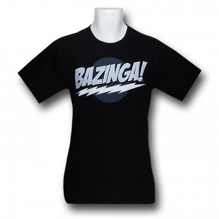 Big Bang Theory Black Bazinga Logo T-Shirt