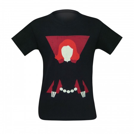 Black Widow and Symbol Minimalist Men's T-Shirt