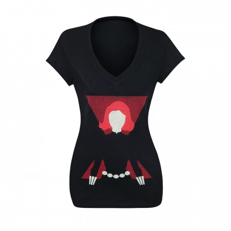 Black Widow Minimalist Women's V-Neck T-Shirt