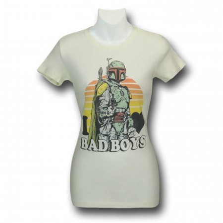 Boba Fett I Love Bad Boys Jr Womens T-Shirt