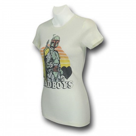 Boba Fett I Love Bad Boys Jr Womens T-Shirt