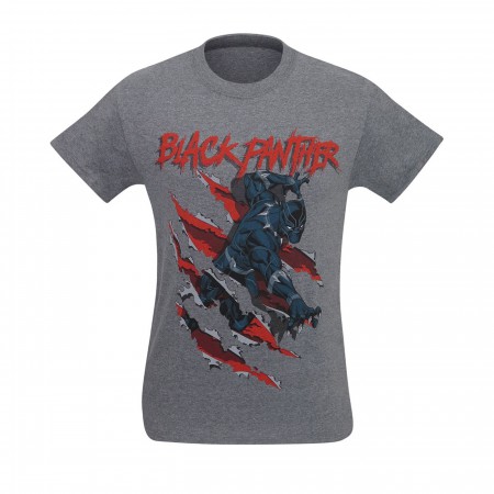 Black Panther Clawing Through Men's T-Shirt