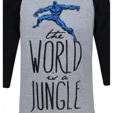 Black Panther Jungle Women's Baseball T-Shirt