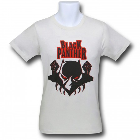 Black Panther Logo on Cream 30 Single T-Shirt