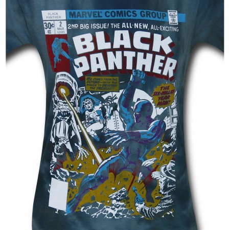Black Panther Tie Dye Comic Cover Men's T-Shirt