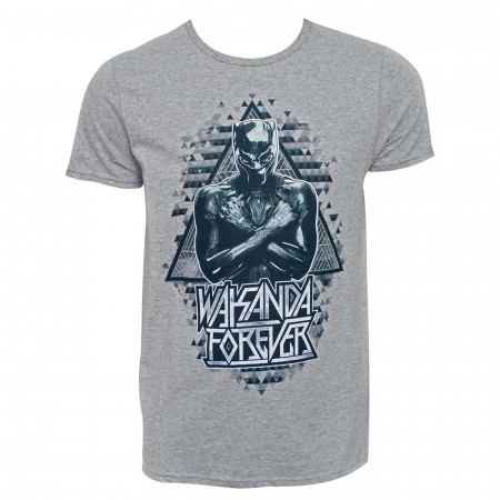 Black Panther Wakanda Forever Salute Cool Grey Men's T-Shirt