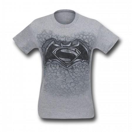 Batman Vs Superman Concrete Symbol T-Shirt