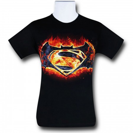 Batman Vs Superman Fire Symbol T-Shirt