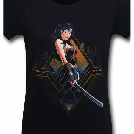 Batman Vs Superman Wonder Woman City Girl Women's T-Shirt