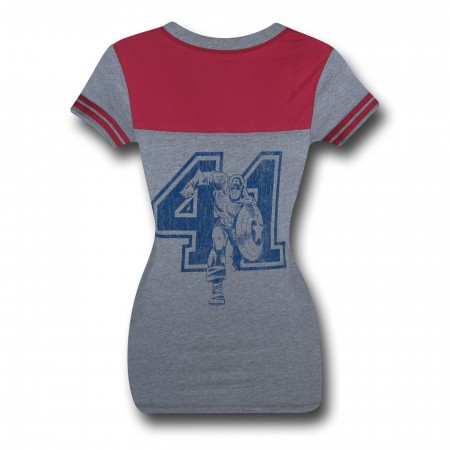 Captain America 41 Logo Women's Jersey T-Shirt