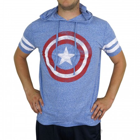 Captain America Athletic Hooded Men's T-Shirt