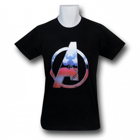 Avengers Captain America Symbol 30 Single T-Shirt
