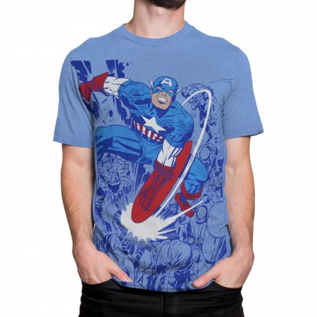 Captain America Battle Men's Sublimated T-Shirt