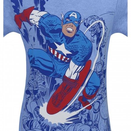 Captain America Battle Men's Sublimated T-Shirt