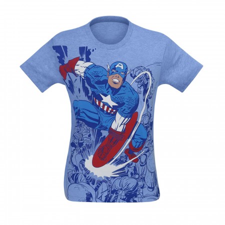 Captain America Battle Men's Sublimated T-Shirt