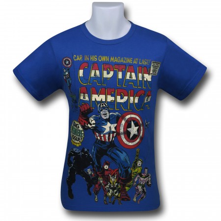 Captain America Big Premiere Blue T-Shirt