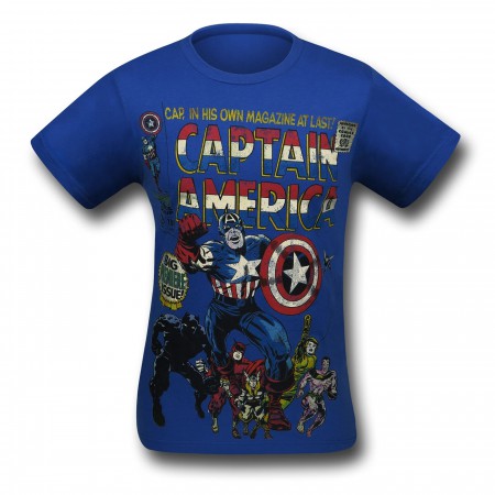 Captain America Big Premiere Blue T-Shirt