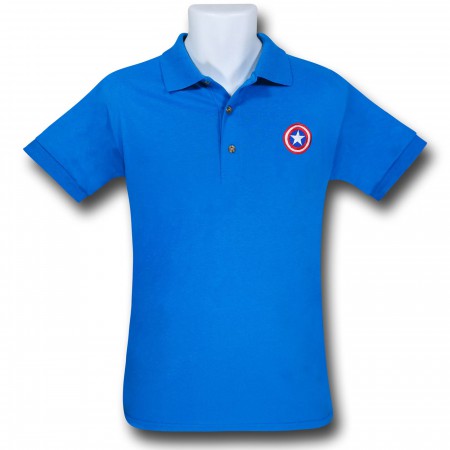 Captain America Bright Blue Polo Shirt