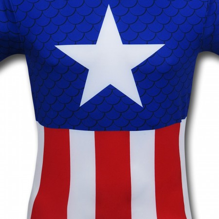 Captain America Costume Under Armour Compression T-Shirt