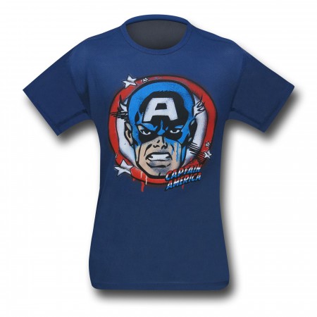 Captain America Circle Polymesh T-Shirt