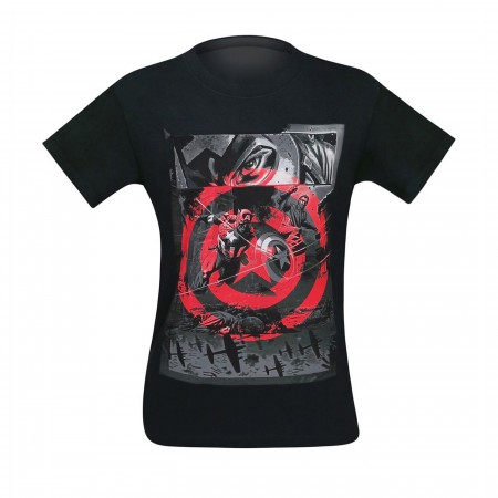 Captain America Comic Splash Page Men's T-Shirt