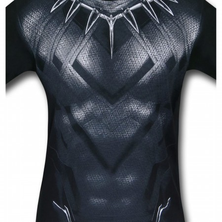 Captain America Civil War Black Panther Costume T-Shirt