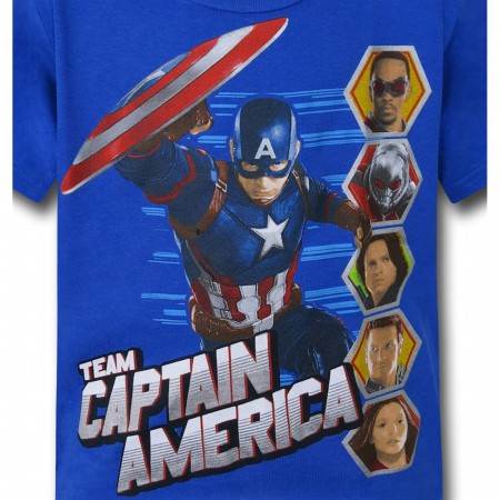 Captain America Civil War Team Cap Kids T-Shirt