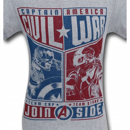 Captain America Civil War Choose A Side Men's T-Shirt