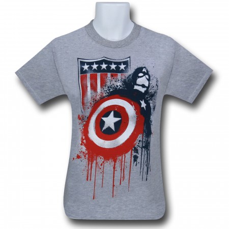 Captain America Iconic Drips 30 Single T-Shirt