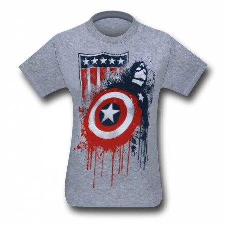 Captain America Iconic Drips 30 Single T-Shirt