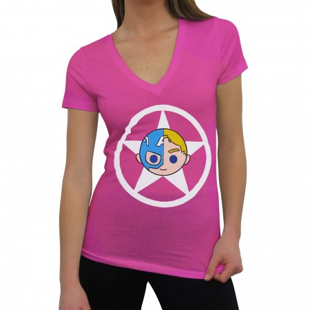 Captain America Iconic Women's V-Neck T-Shirt