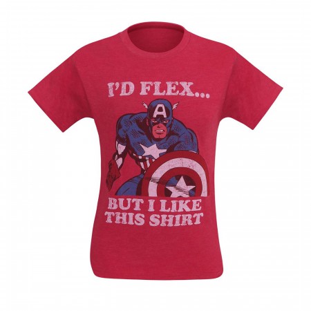 Captain America I'd Flex But Men's T-Shirt