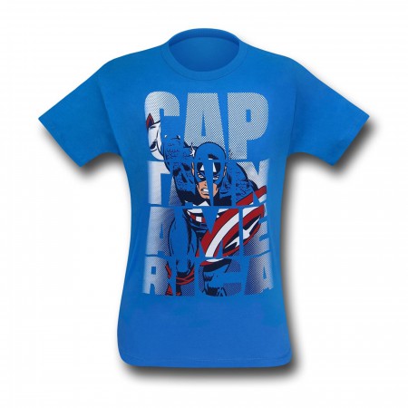 Captain America Image in Letters Kids T-Shirt