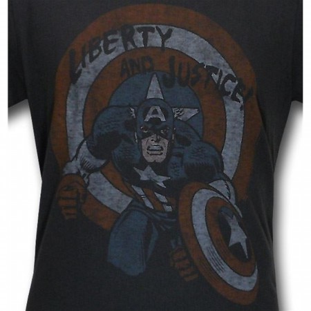Captain America Liberty Junk Food T-Shirt