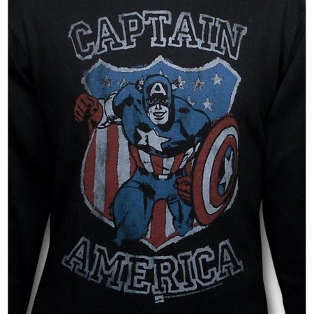 Captain America Long Sleeve Junk Food T-Shirt