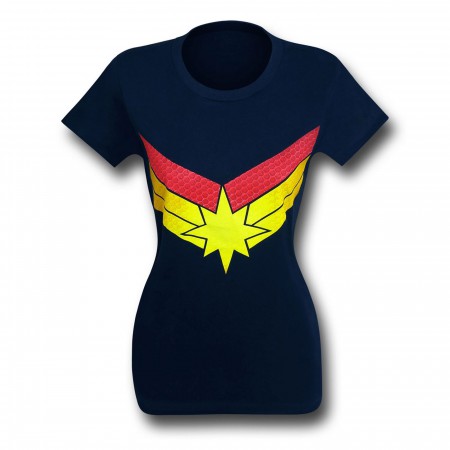 Captain Marvel Symbol Women's Fitted T-Shirt