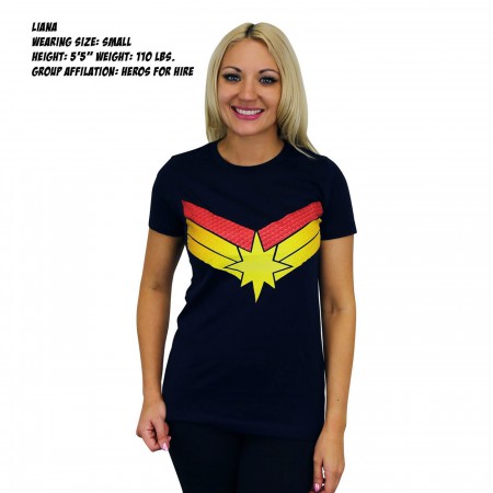 Captain Marvel Symbol Women's Fitted T-Shirt