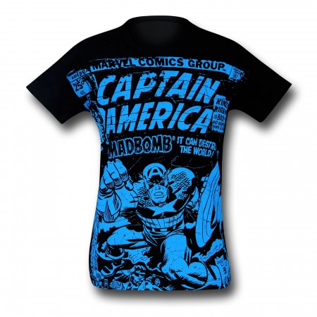 Captain America Mad Bomb 30 Single Black T-Shirt