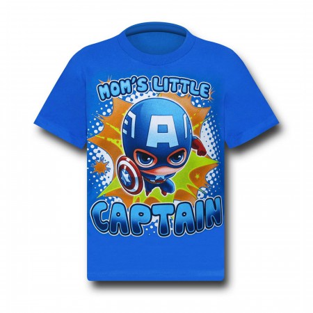 Captain America Mom's Little Captain Kids T-Shirt
