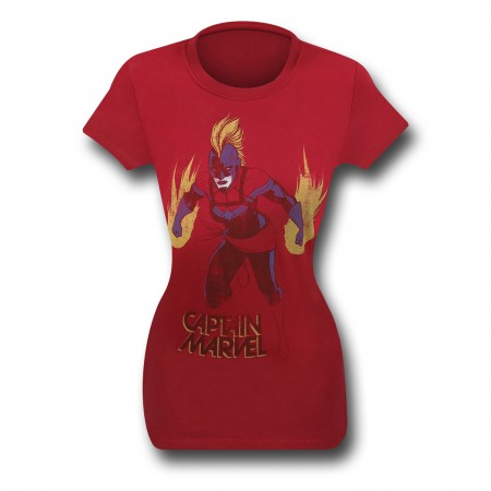 Captain Marvel Red Women's T-Shirt