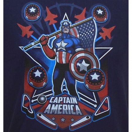 Captain America Pinball 30 Single T-Shirt
