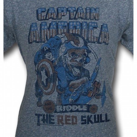 Captain America Riddle Skull Junk Food T-Shirt