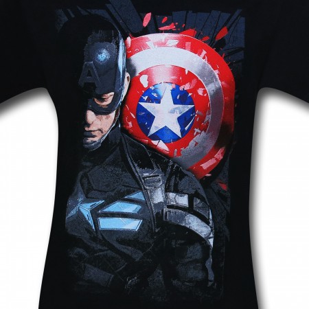 Captain America Scar Shield 30 Single T-Shirt