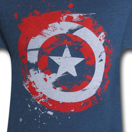Captain America Splatter Shield T-Shirt