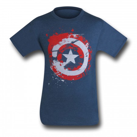 Captain America Splatter Shield T-Shirt