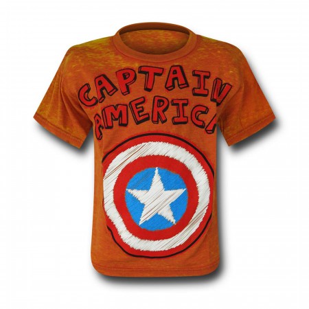 Captain America Shield Burnout Kids T-Shirt