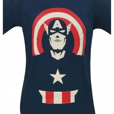 Captain America and Shield Minimalist Men's T-Shirt